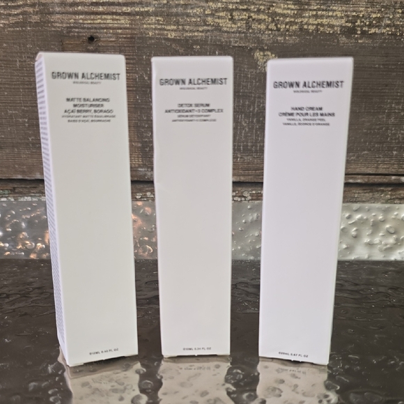 Grown Alchemist 3 Piece Set, Moisturizer, Detox Serum, & Hand Cream, Travel Size - Picture 1 of 3
